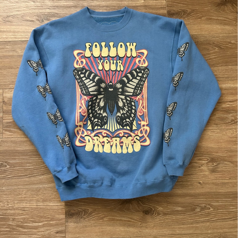 Obsessive love follow your dreams periwinkle sweatshirt